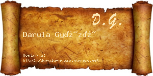 Darula Győző névjegykártya